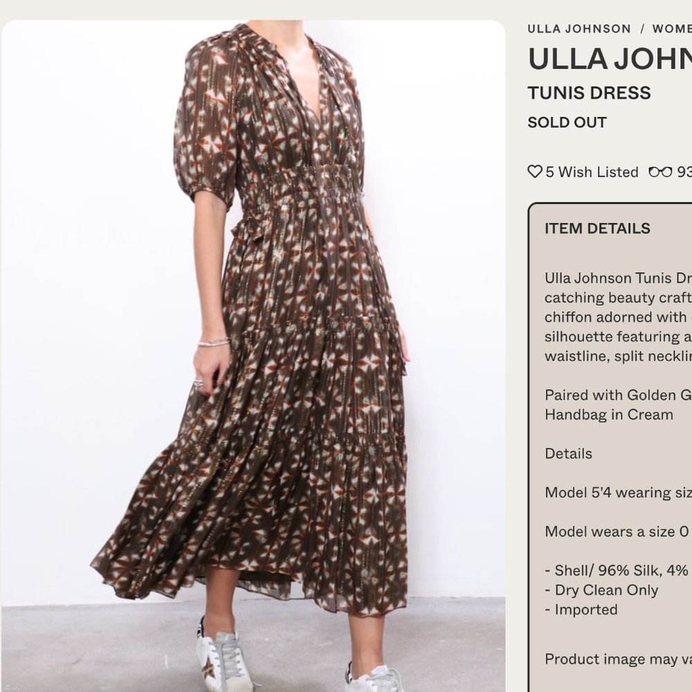 NWT Ulla Johnson // Tunis Dress